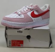 A pair of as new Nike Air Force 1 '07 QS Love Letter sneaker (UK 9.5).