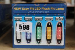 A box of Boreman easy fit flush marker lamps (1001-4500-A) (20 in the box).