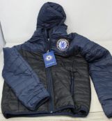 Eight children's as new Official Chelsea FC padded jacket (All 10-11 years - RRP £45 each).