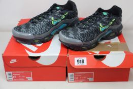 Two pairs of youths as new Nike Air Max Plus GS (UK 6).