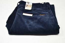A pair of as new Nude Jeans Co. Lazy Leo navy cords (W33/L32 - RRP £135).