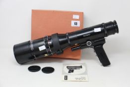 A pre-owned NOVOFLEX Follow Focus with an attached NOFLEXAR 1:5,6 f=40cm lens (Follow Focus comes in