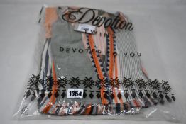 An as new Devotion Twins dress in multi khaki (S -RRP £140).