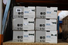 Six boxed as new Vivanco - Tilt and Swing television wall brackets (Small - 19-40