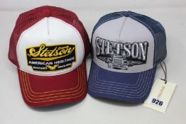 Six as new Stetson American Heritage baseball caps and three Stetson Trucking baseball caps (RRP £39