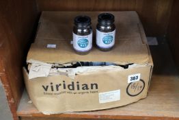 Twenty five jars of Viridian B-Complex B12 supplements (90 capsules per jar).