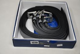 Twelve as new GP & Max grey leather belts (Assorted sizes).