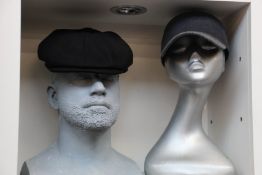 Two as new Liberty London caps; Kit Ball and Bakerboy (Both L).