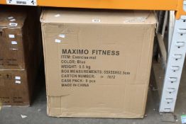 Nine as new Maxim Fitness Exercise mats in blue.
