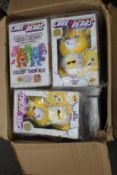 Twelve boxed as new Basic Fun Care Bears Funshine bear plush toys.