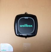 A boxed as new Wallbox Pulsar Plus EV Charger in Black (P/N: PLP1-0-2-2-F-002) (Box opened, damage
