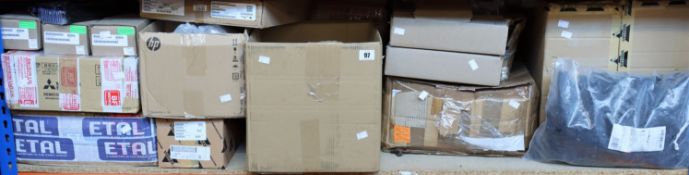 COLLECTION ONLY: A large quantity of assorted electrical items to include components and batteries.