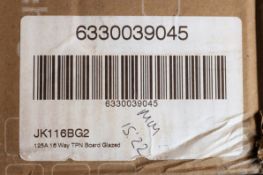 COLLECTION ONLY: A boxed as new Hager JK116BG Invicta 3 125 Amp Three Phase Distribution Board (