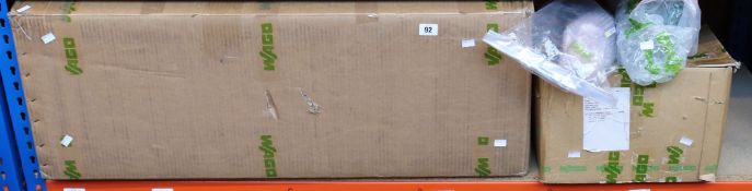 COLLECTION ONLY: A large quantity of as new WAGO Rail-Mount Terminal Blocks (Two boxes).