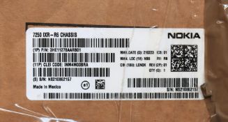 SOLD FOR PARTS: A pre-owned Nokia 7250 IXR-R6 CHASSIS (P/N: 3HE11278AARB01) (Label on box states '
