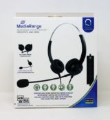 Twenty boxed as new MediaRange Multimedia Stero Headsets.