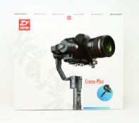 A boxed as new Zhiyun Crane Plus 3-Axis Handheld Gimbal Stabilizer (Box sealed).