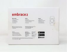A boxed as new Empatica Embrace 2 Epilepsy Sensor (EM2-MB-S) (Box opened).