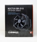 A boxed as new Noctua NH-D15 chromax.black CPU cooler (some outer box damage).
