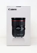 A boxed as new Canon EF 24-70mm f/2.8L II USM Lens.