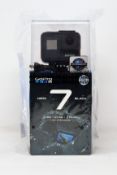 A boxed as new GoPro HERO7 Black 4K Action Camera (Packaging sealed).