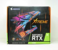 A boxed as new Gigabyte AORUS NVIDIA GeForce RTX 3090 24GB XTREME WATERFORCE Ampere Graphics Card (