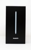 A boxed as new Samsung Note 10+ (SM-N9750) 12GB/256GB in Aura White (Box sealed. UK plug included).