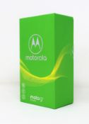 A boxed as new Motorola G7 Power (XT1955-4) 64GB/4GB in Ceramic Black (Box sealed. UK plug).