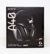 A boxed as new Logitech Astro Gaming A40 TR Wired Gaming Headset (Box sealed).