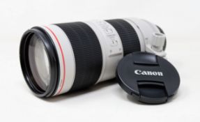 A boxed as new Canon EF 70-200mm f/2.8L IS III USM Lens with Case and Hood (Box opened, some