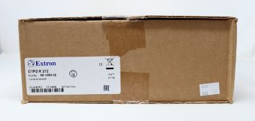 A boxed as new Extron DTP2 R 212 4K/60 HDMI DTP2 Receiver and Switcher with Audio De-Embedding (P/N: