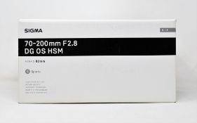 A boxed as new Sigma 70-200mm F2.8 DG OS HSM Sport Lens for Nikon.