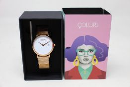 A women's as new Coluri Pankhurst watch in snow (RRP £139).