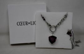 An as new Coeur De Lion Magic Crystal Amethyst Necklace 5054/10-0824 (RRP £129).