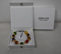 Two as new Coeur De Lion Geo Cube Multi-Coloured Bracelet 4747-1500 (RRP £85).