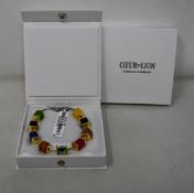 Two as new Coeur De Lion Geo Cube Multi-Coloured Bracelet 4747-1500 (RRP £85).