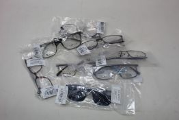 Nine pairs of as new Jensen glasses frames.