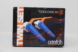 A boxed as new Ortofon Concorde DJ Twin Set.