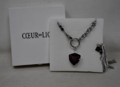 An as new Coeur De Lion Magic Crystal Amethyst Necklace 5054/10-0824 (RRP £129).