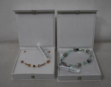 An as new Coeur De Lion Geo Cube Light Green Bracelet 4017/30-0520 (RRP £75) and an as new Coeur