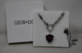 An as new Coeur De Lion Magic Crystal Amethyst Necklace 5054/10-0824 (RRP £129).