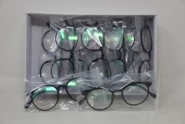 Twelve pairs of as new B Ultem H66005 glasses frames.