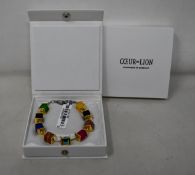 Two as new Coeur De Lion Geo Cube Multi-Coloured Bracelet 4747-1500 (RRP £85).