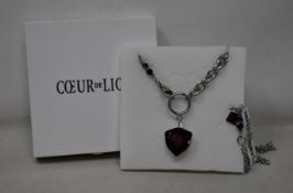 An as new Coeur De Lion Magic Crystal Amethyst Necklace 5054/10-0824 (RRP £129).