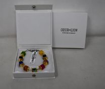 Two as new Coeur De Lion Geo Cube Multi-Coloured Bracelet 4747-1500 (RRP £85).