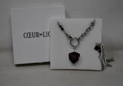 An as new Coeur De Lion Magic Crystal Amethyst Necklace 5054/10-0824 (RRP £129).