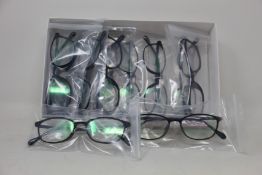 Twelve pairs of as new B Ultem H66010 glasses frames.