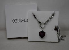 An as new Coeur De Lion Magic Crystal Amethyst Necklace 5054/10-0824 (RRP £129).