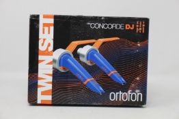 A boxed as new Ortofon Concorde DJ Twin Set.