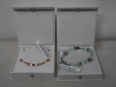 An as new Coeur De Lion Geo Cube Light Green Bracelet 4017/30-0520 (RRP £75) and an as new Coeur